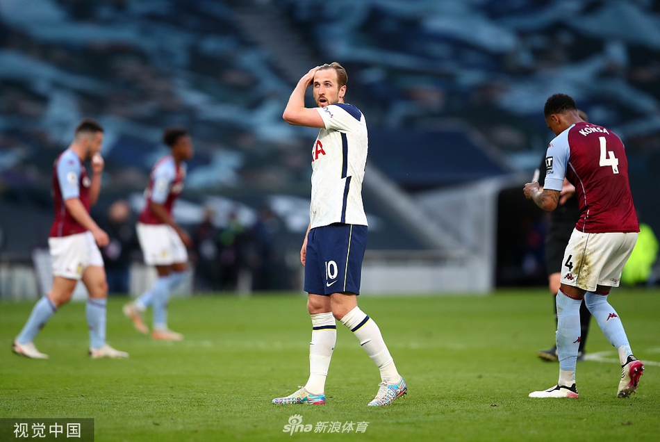 [英超]热刺1-2维拉 主场3连胜被终结