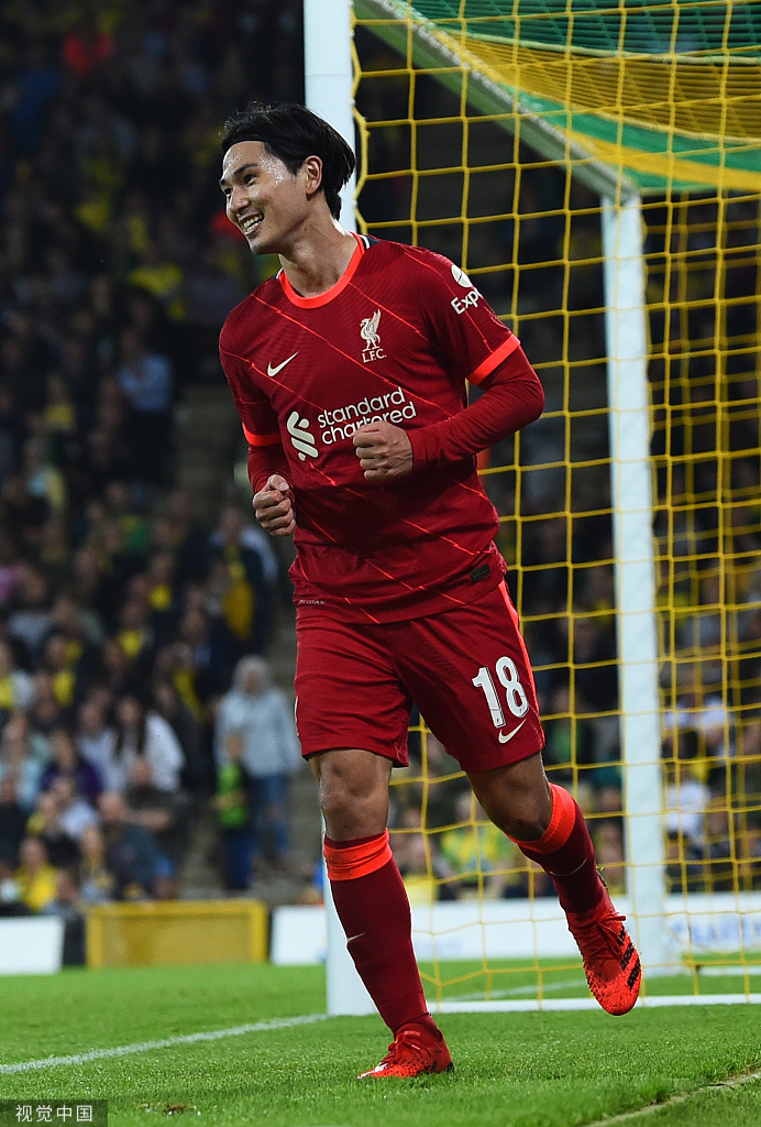 [联赛杯]诺维奇0-3利物浦 南野拓实两球