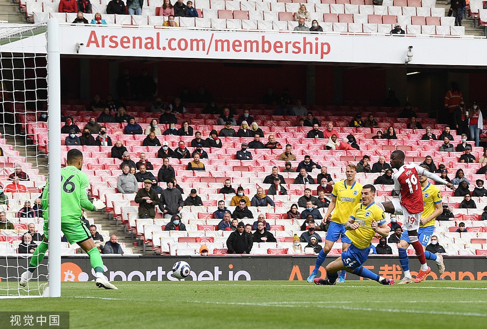 [英超]阿森纳2-0布莱顿 佩佩两球