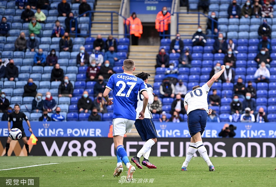 [英超]莱斯特2-4热刺 贝尔两球