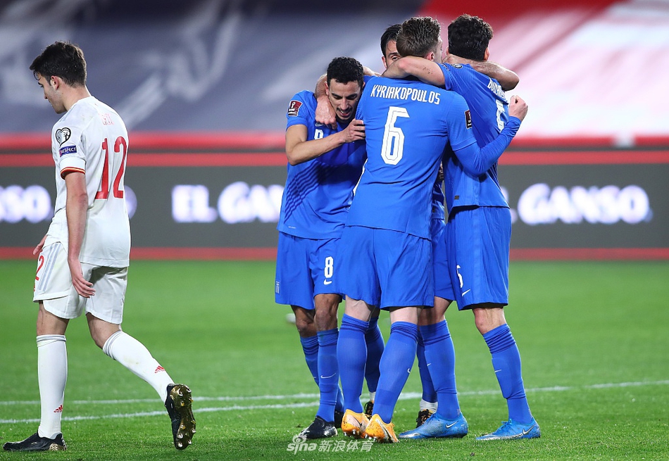 [世预赛]西班牙1-1希腊 莫拉塔破门