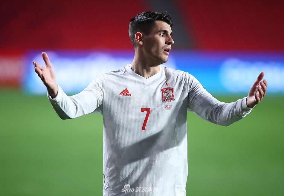 [世预赛]西班牙1-1希腊 莫拉塔破门