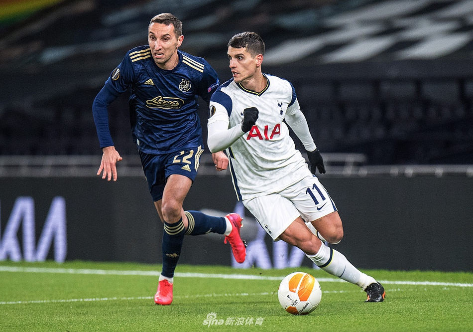 [欧联杯]热刺2-0萨格勒布迪那摩 凯恩两球