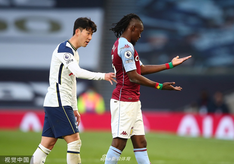 [英超]热刺1-2维拉 主场3连胜被终结