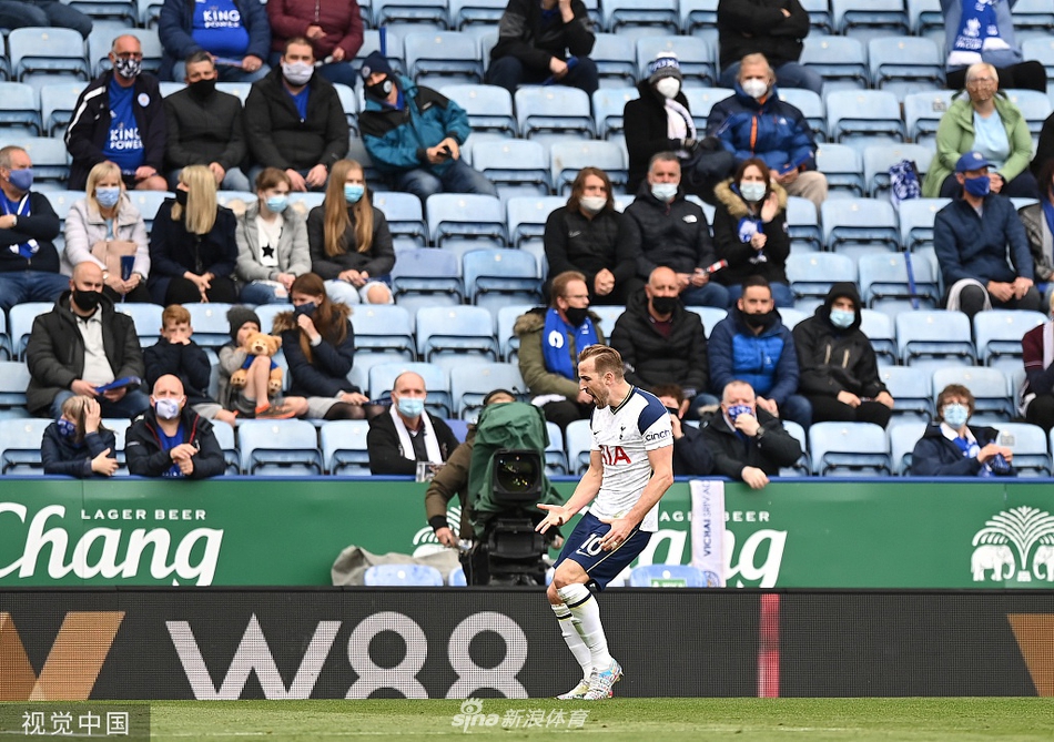 [英超]莱斯特2-4热刺 贝尔两球