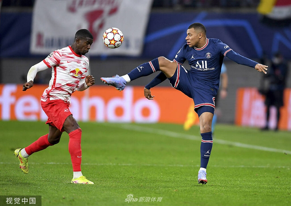 [欧冠]莱比锡2-2巴黎 维纳尔杜姆两球