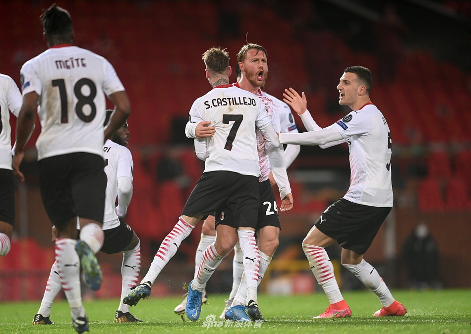 [欧联杯]曼联1-1AC米兰 克亚尔读秒扳平