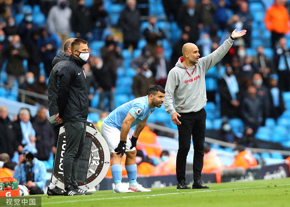 [英超]曼城5-0埃弗顿 阿圭罗两球