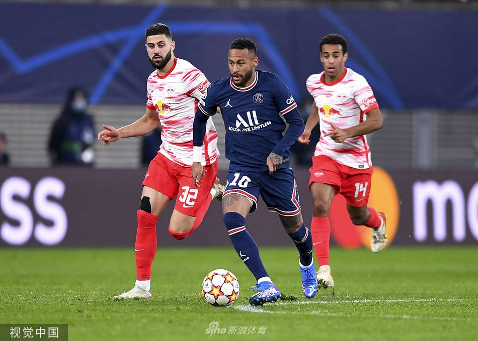 [欧冠]莱比锡2-2巴黎 维纳尔杜姆两球