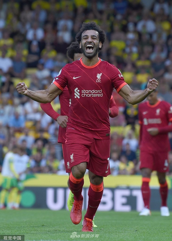 [英超]诺维奇0-3利物浦 萨拉赫传射
