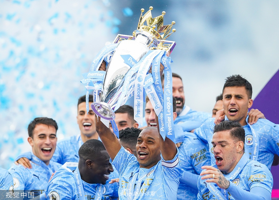 [英超]曼城5-0埃弗顿 阿圭罗两球