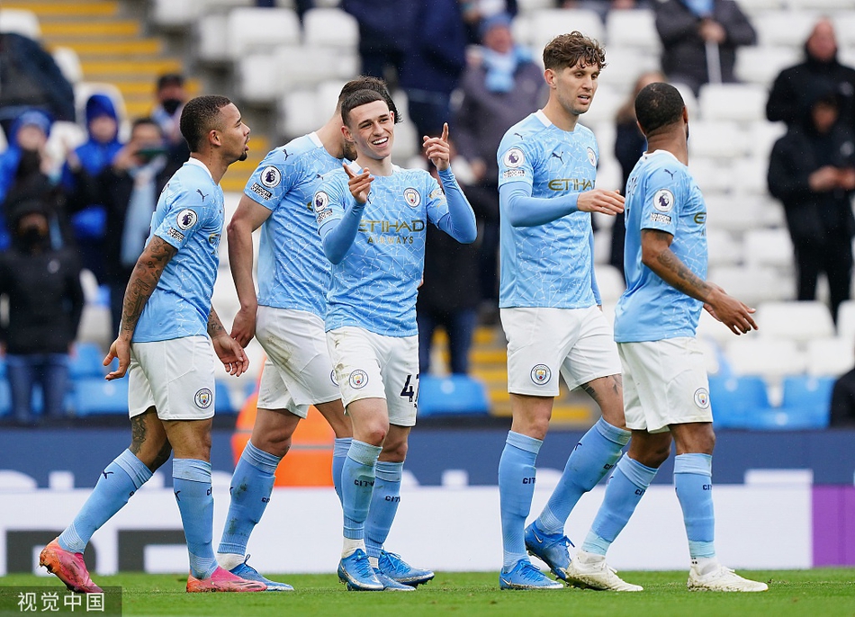 [英超]曼城5-0埃弗顿 阿圭罗两球