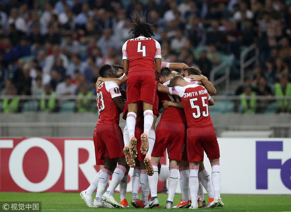 阿森纳庆祝进球