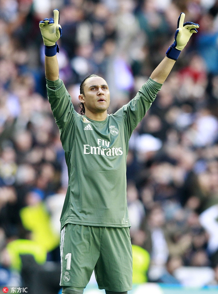 纳瓦斯庆祝进球