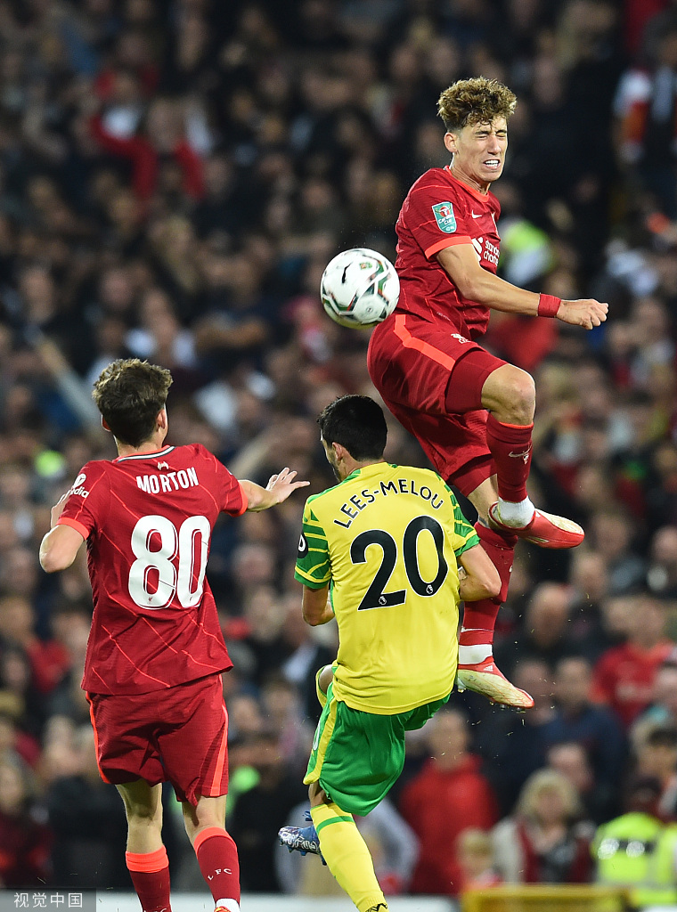 [联赛杯]诺维奇0-3利物浦 南野拓实两球