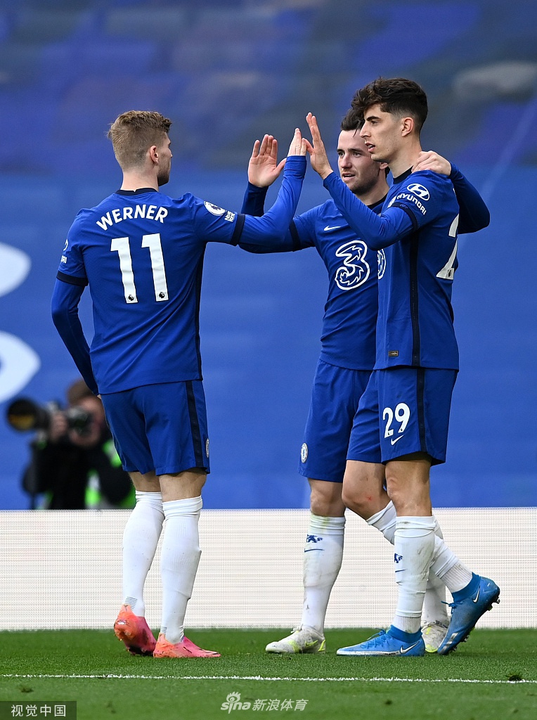 [英超]切尔西2-0富勒姆 哈弗茨两球