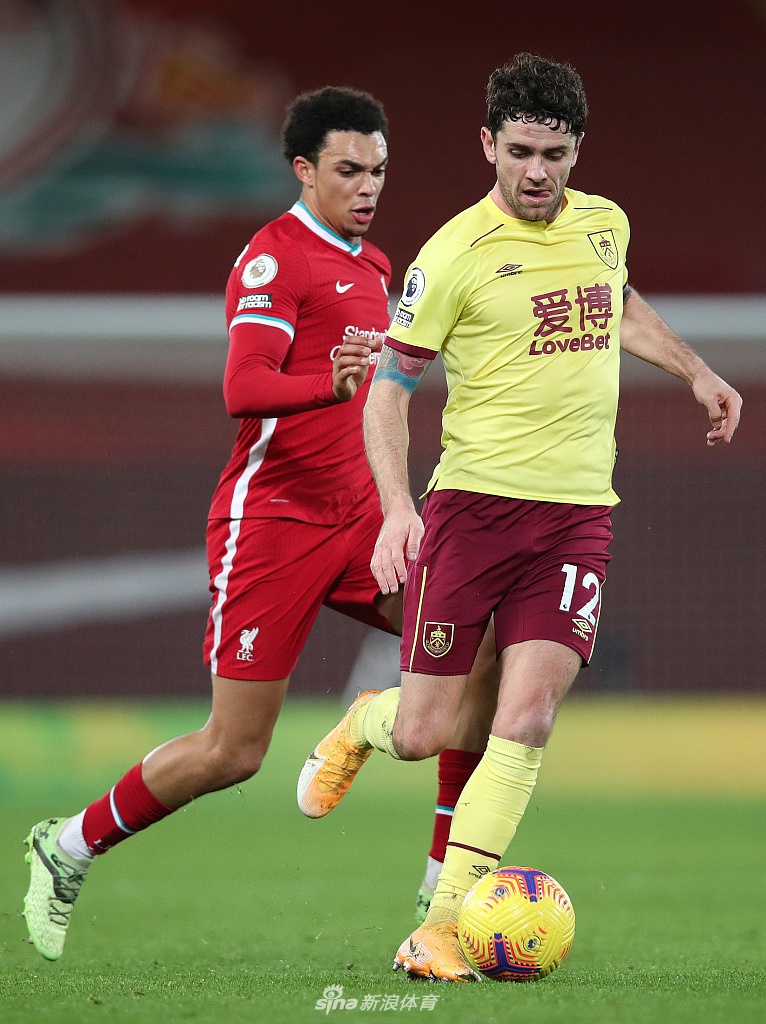 [英超]利物浦0-1伯恩利 68场不败终结