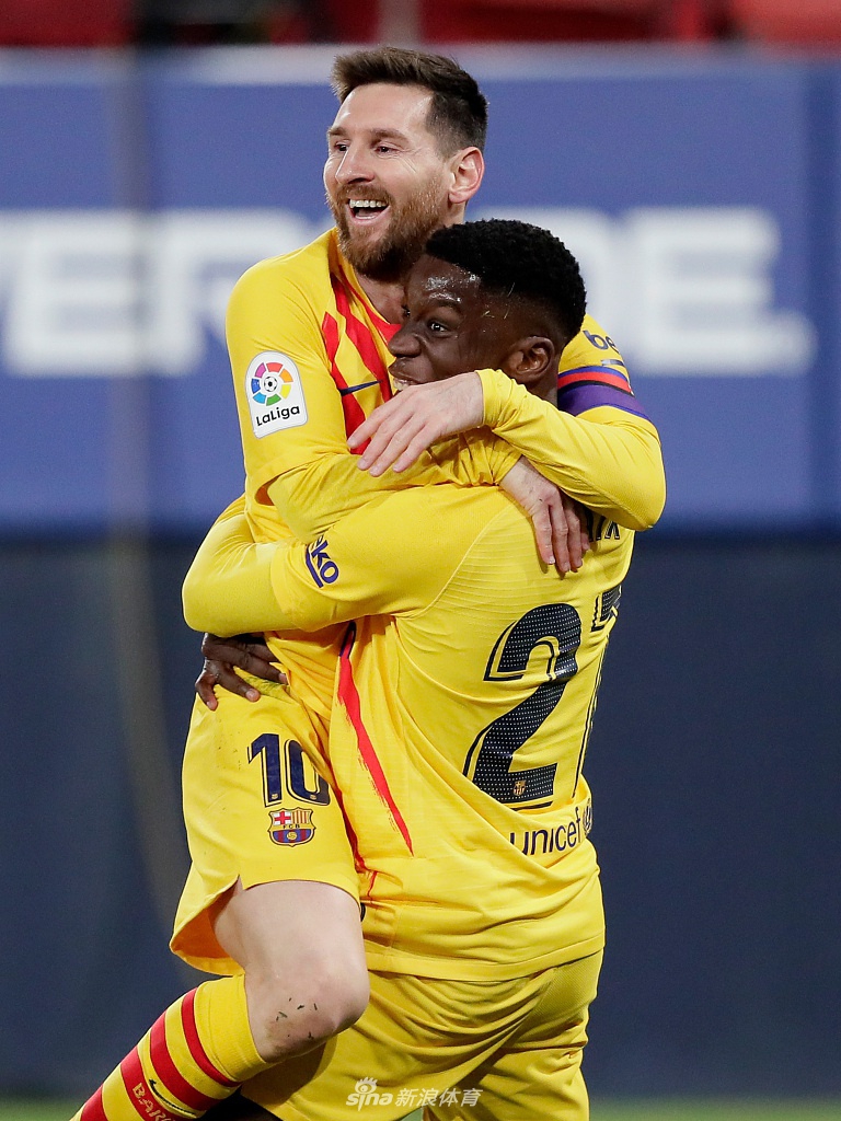 [西甲]奥萨苏纳0-2巴萨 梅西两助攻