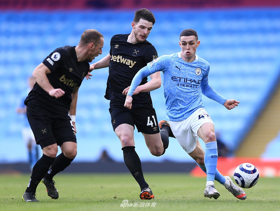[英超]曼城2-1西汉姆 豪取20连胜