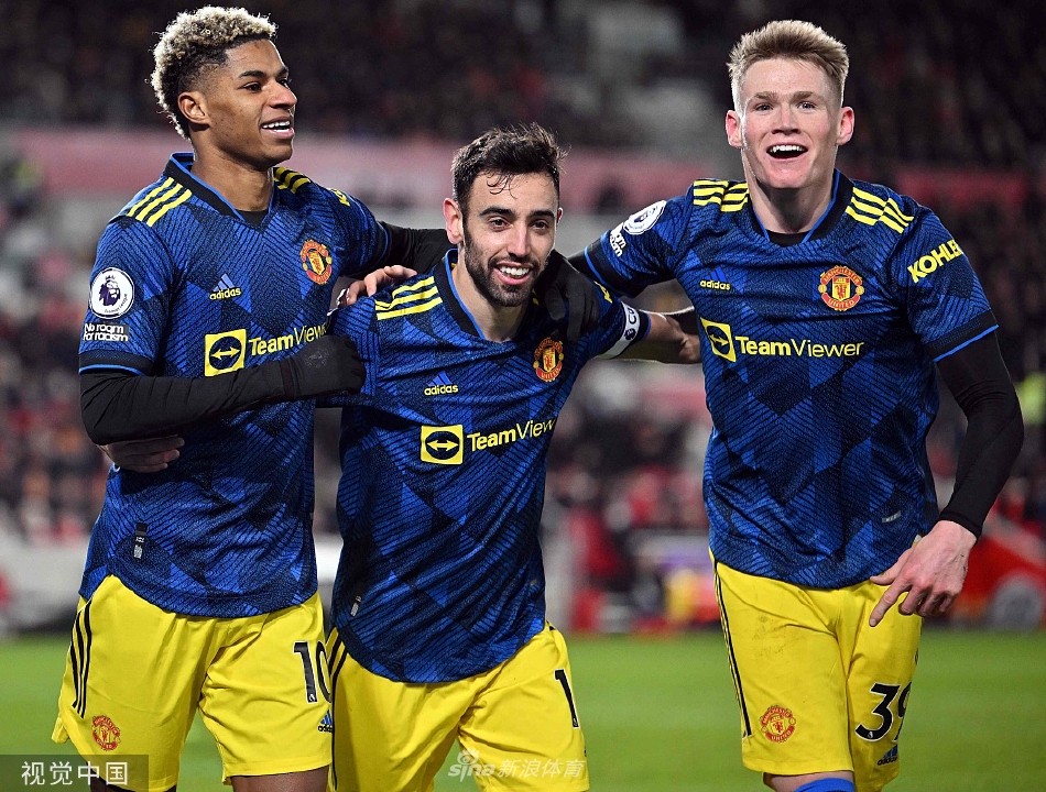 [英超]布伦特福德1-3曼联 B费助攻双响