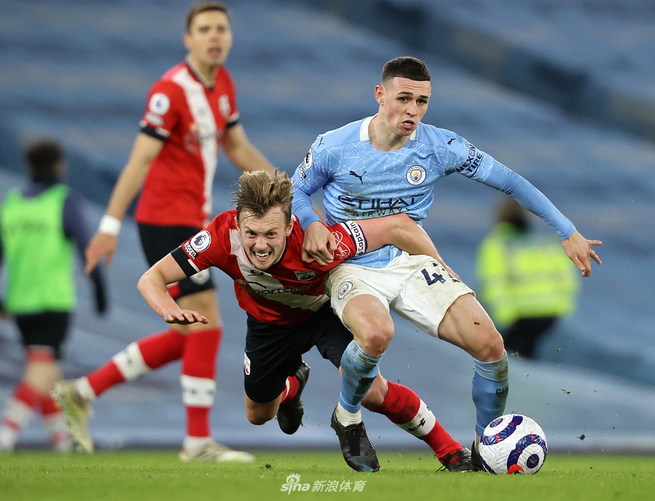 [英超]曼城5-2南安普顿 德布劳内马赫雷斯两球