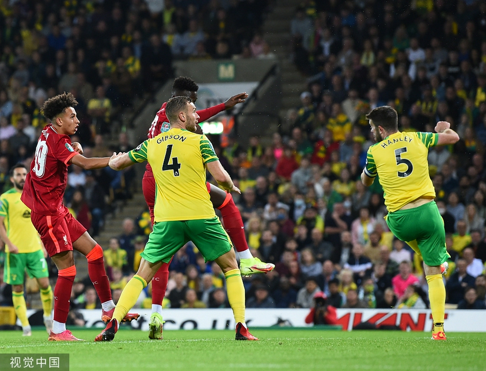 [联赛杯]诺维奇0-3利物浦 南野拓实两球