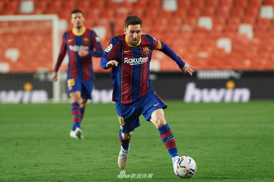 [西甲]瓦伦西亚2-3巴萨 梅西两球