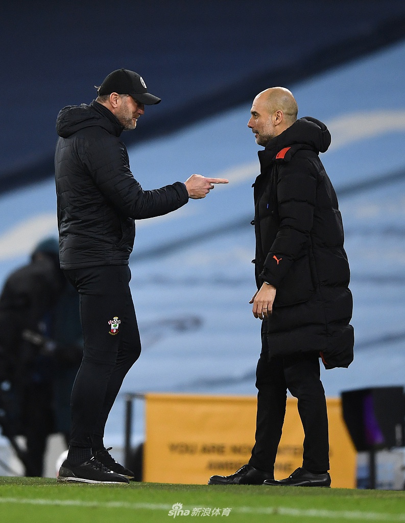 [英超]曼城5-2南安普顿 德布劳内马赫雷斯两球