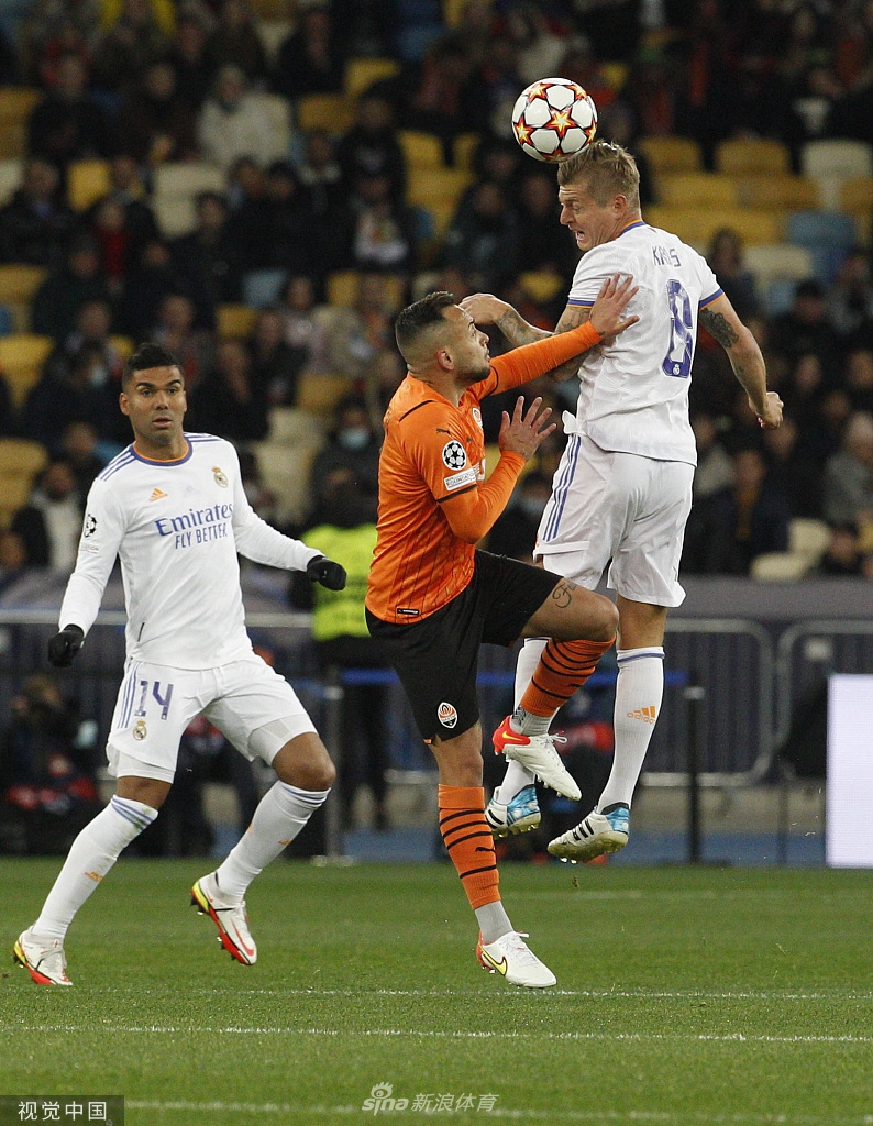 [欧冠]顿涅茨克矿工0-5皇马 威尼修斯两球