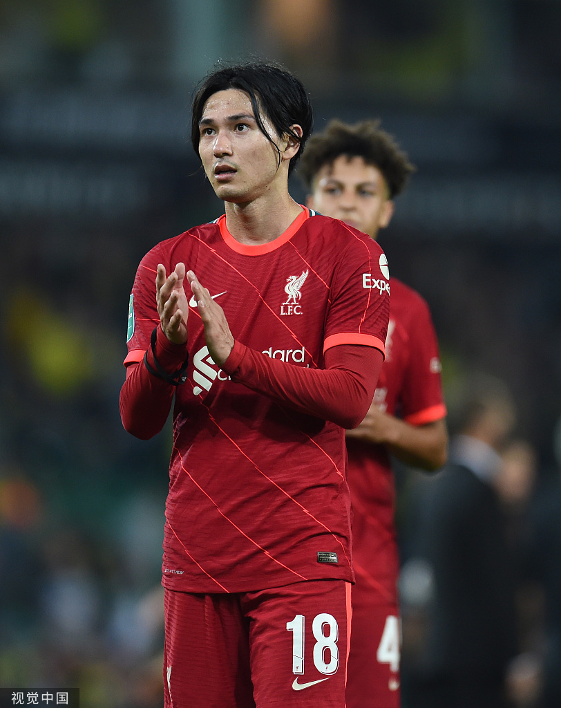 [联赛杯]诺维奇0-3利物浦 南野拓实两球