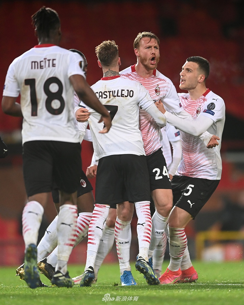 [欧联杯]曼联1-1AC米兰 克亚尔读秒扳平