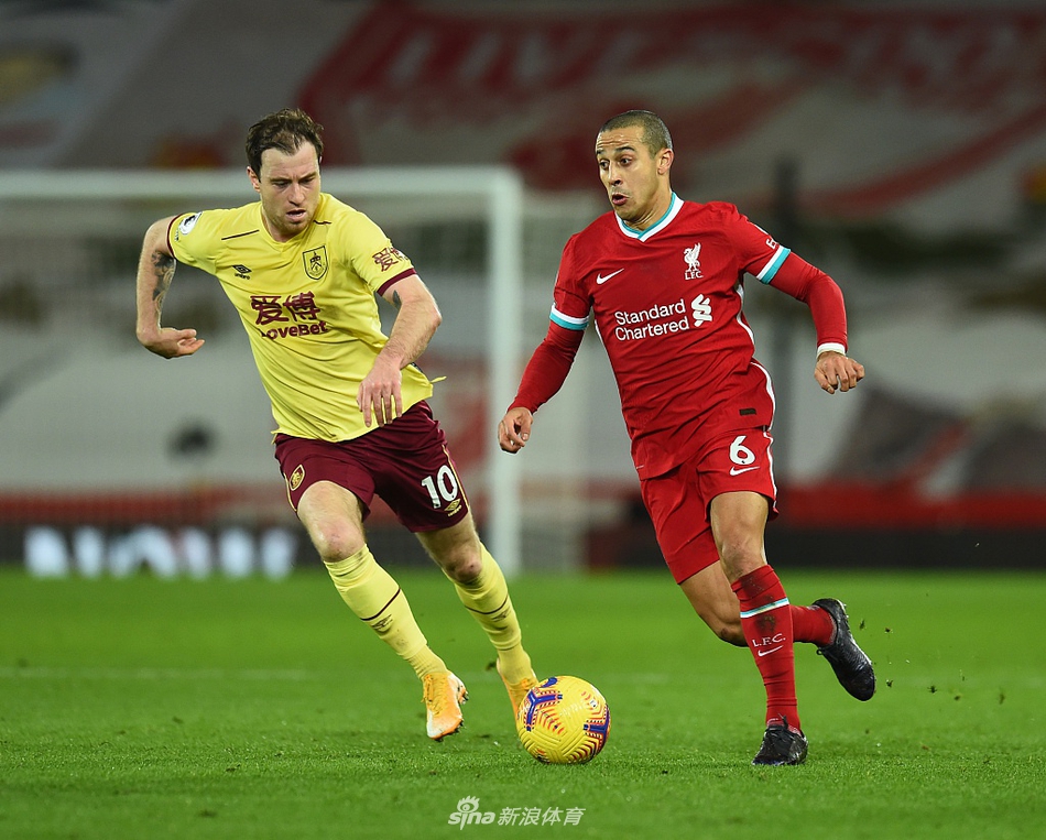 [英超]利物浦0-1伯恩利 68场不败终结