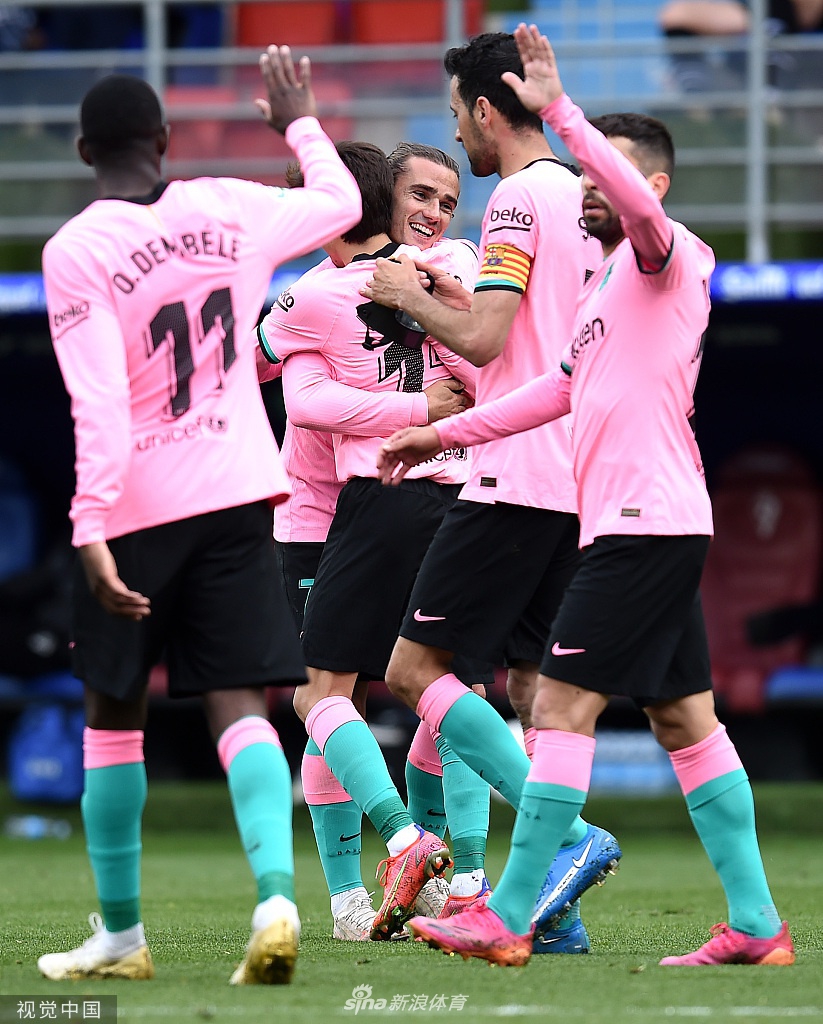 [西甲]埃瓦尔0-1巴萨 格列兹曼绝杀