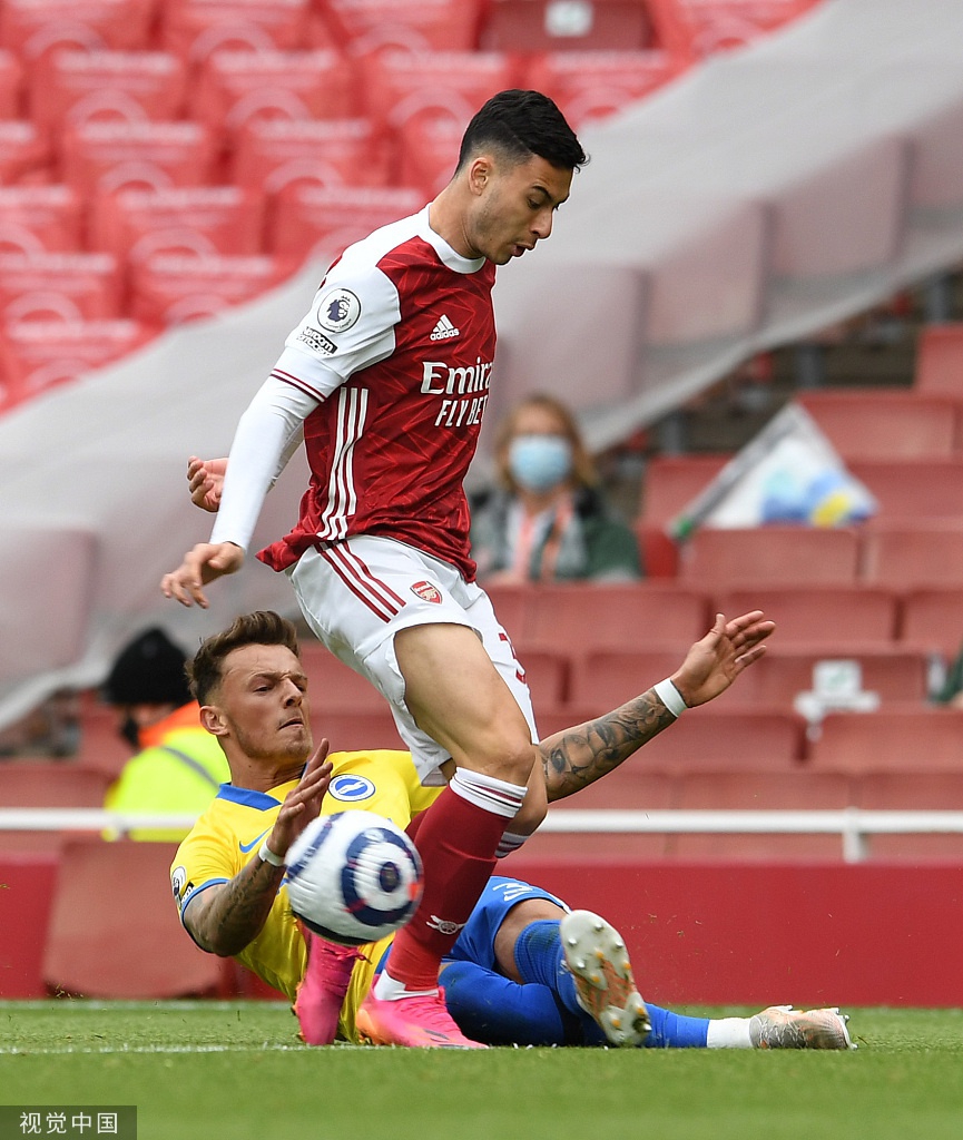 [英超]阿森纳2-0布莱顿 佩佩两球