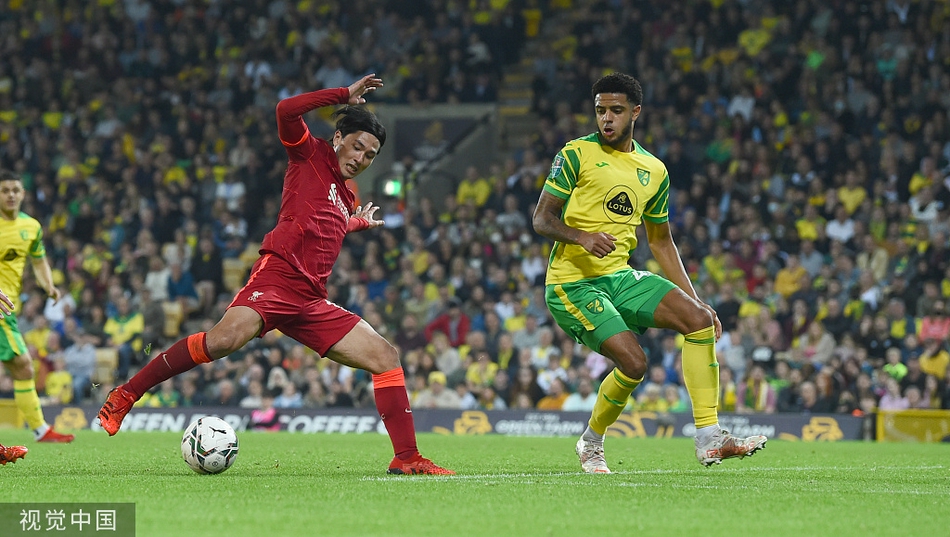 [联赛杯]诺维奇0-3利物浦 南野拓实两球