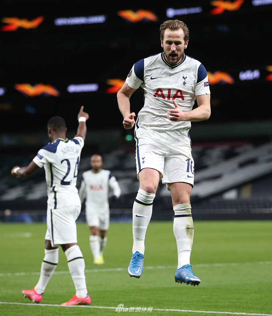 [欧联杯]热刺2-0萨格勒布迪那摩 凯恩两球