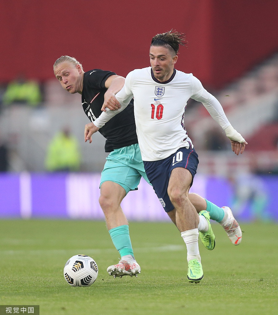 [热身赛]英格兰1-0奥地利 萨卡破门