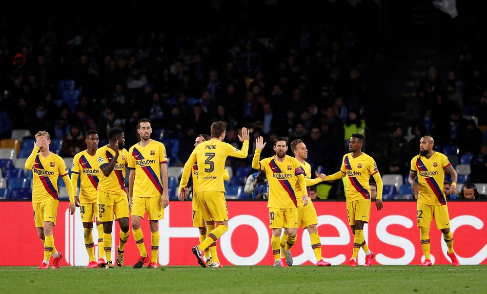 [欧冠]那不勒斯1-1巴萨