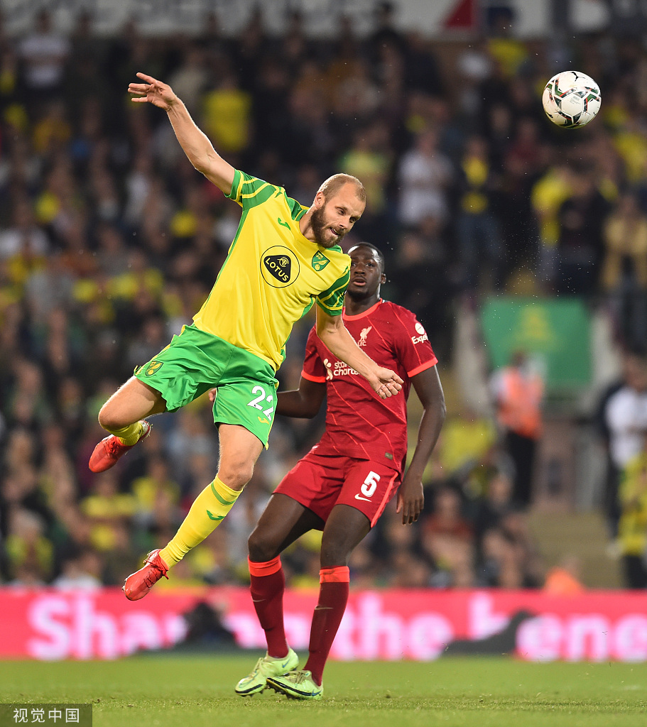 [联赛杯]诺维奇0-3利物浦 南野拓实两球