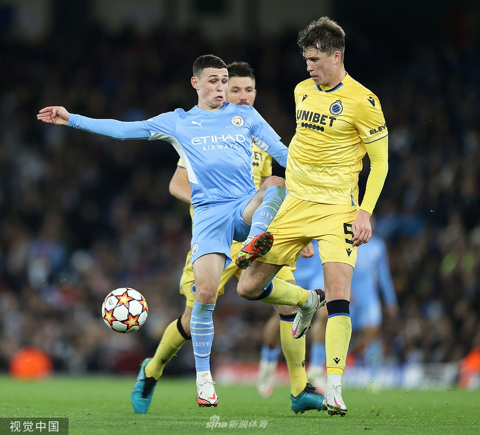 [欧冠]曼城4-1布鲁日 斯特林破门