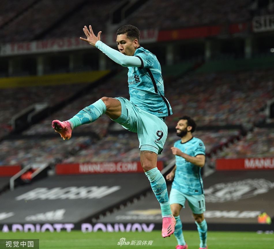 [英超]曼联2-4利物浦 菲尔米诺两球