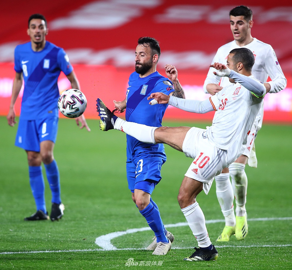 [世预赛]西班牙1-1希腊 莫拉塔破门