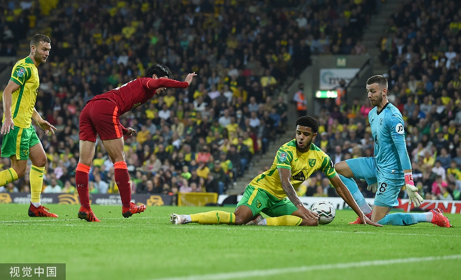 [联赛杯]诺维奇0-3利物浦 南野拓实两球