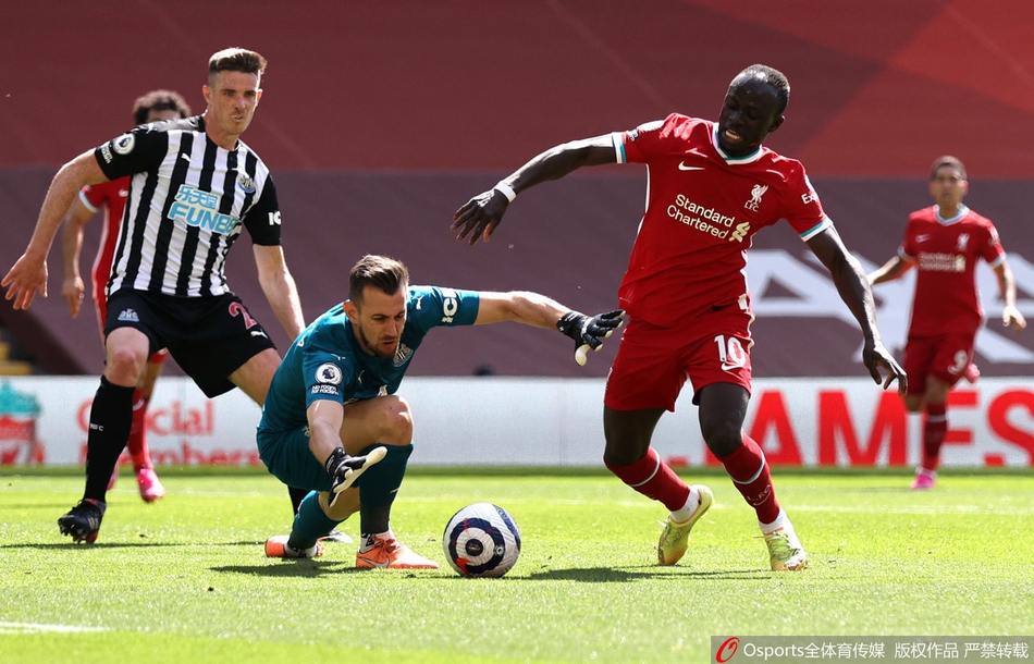 [英超]利物浦第95分钟被扳平 1-1平纽卡斯尔