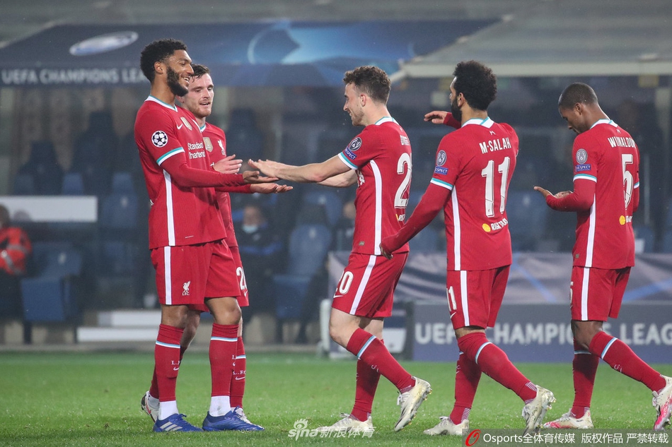 [欧冠]亚特兰大0-5利物浦 若塔帽子戏法