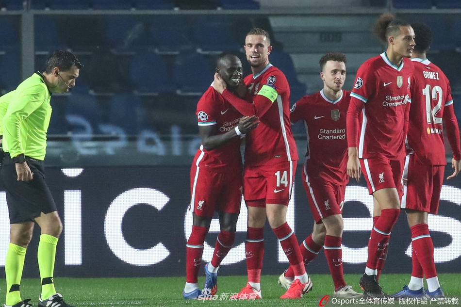 [欧冠]亚特兰大0-5利物浦 若塔帽子戏法
