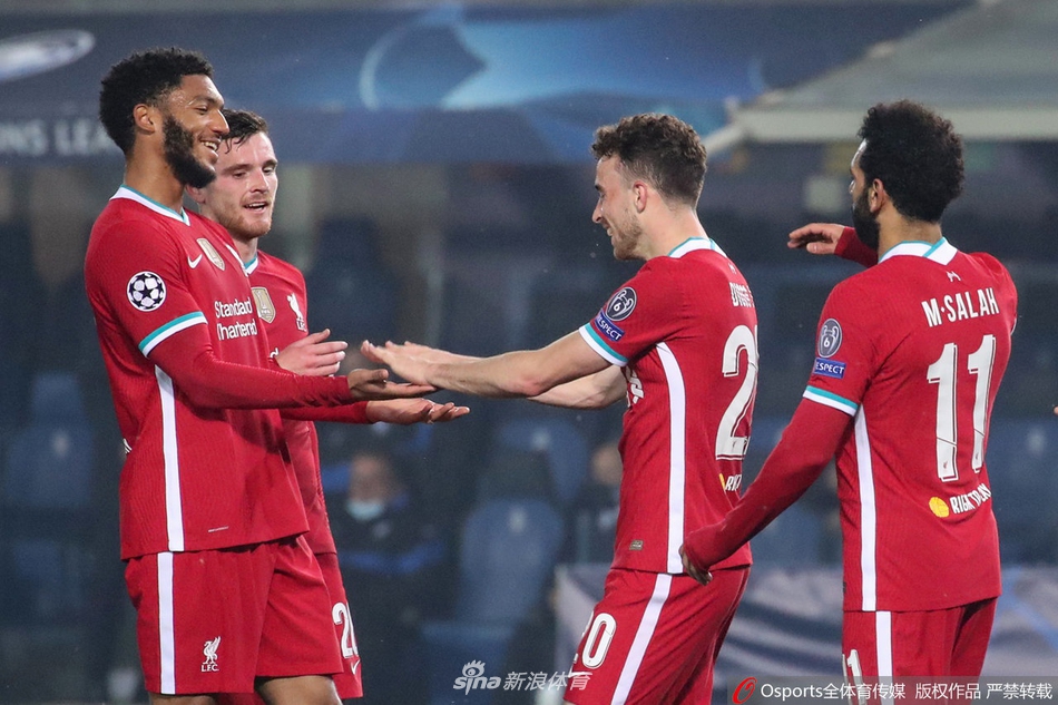 [欧冠]亚特兰大0-5利物浦 若塔帽子戏法