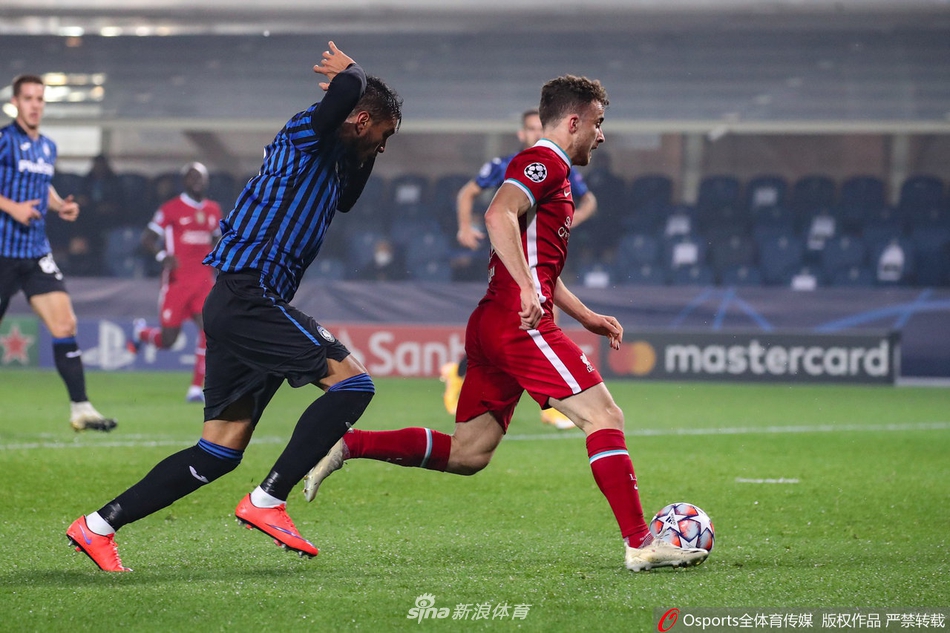 [欧冠]亚特兰大0-5利物浦 若塔帽子戏法