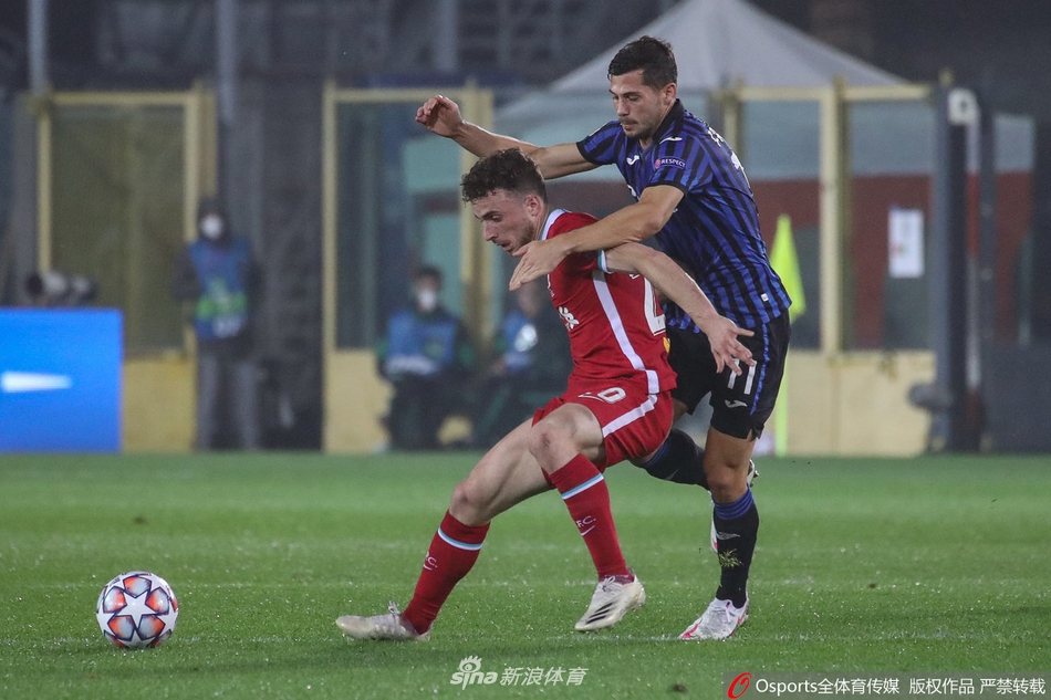 [欧冠]亚特兰大0-5利物浦 若塔帽子戏法