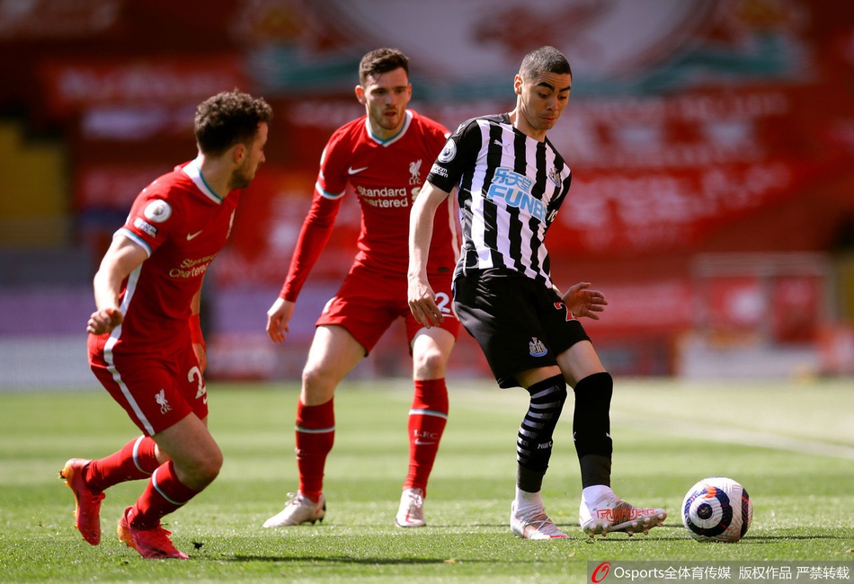 [英超]利物浦第95分钟被扳平 1-1平纽卡斯尔